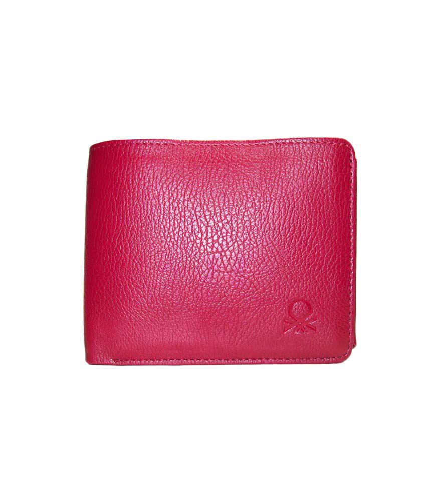 United Colors Of Benetton Dark Red Premium Leather Regular Wallet For Men: Buy Online at Low ...