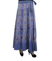 India Trendzs Purple Cotton Printed Long Skirt