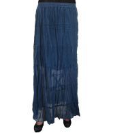 India Trendzs Black Solid Cotton Long Skirt