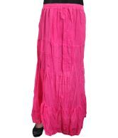 India Trendzs Pink Solid Cotton Long Skirt