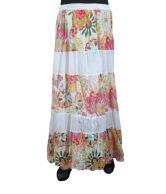 India Trendzs Pink Cotton Printed Long Skirt