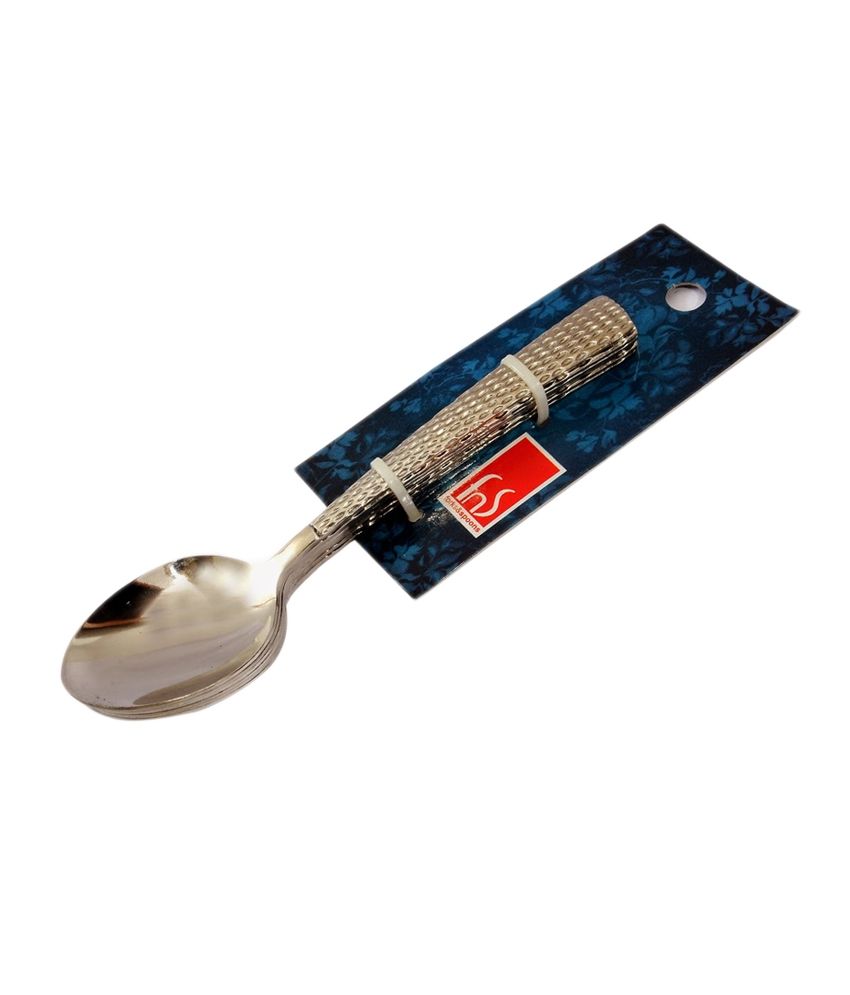 Fns Silver Stainless Steel Madrid Dessert Spoon 6 Pieces Set
