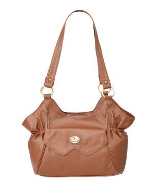 Meridian Tan Zip Shoulder Bag