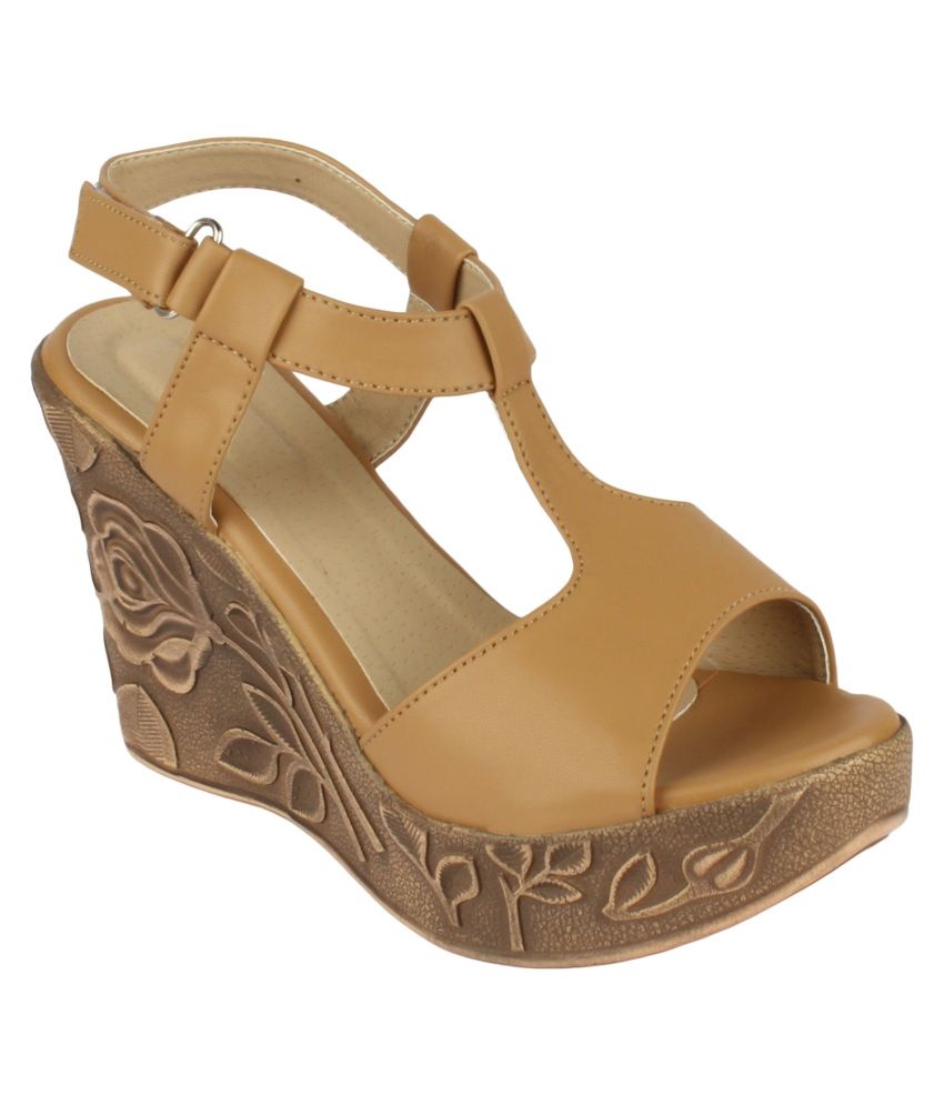 Sorry! Niremo Beige Faux Leather High Heel Sandal is sold out.