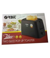 Orbit Black ABS Plastic Titus Pop Up Toaster