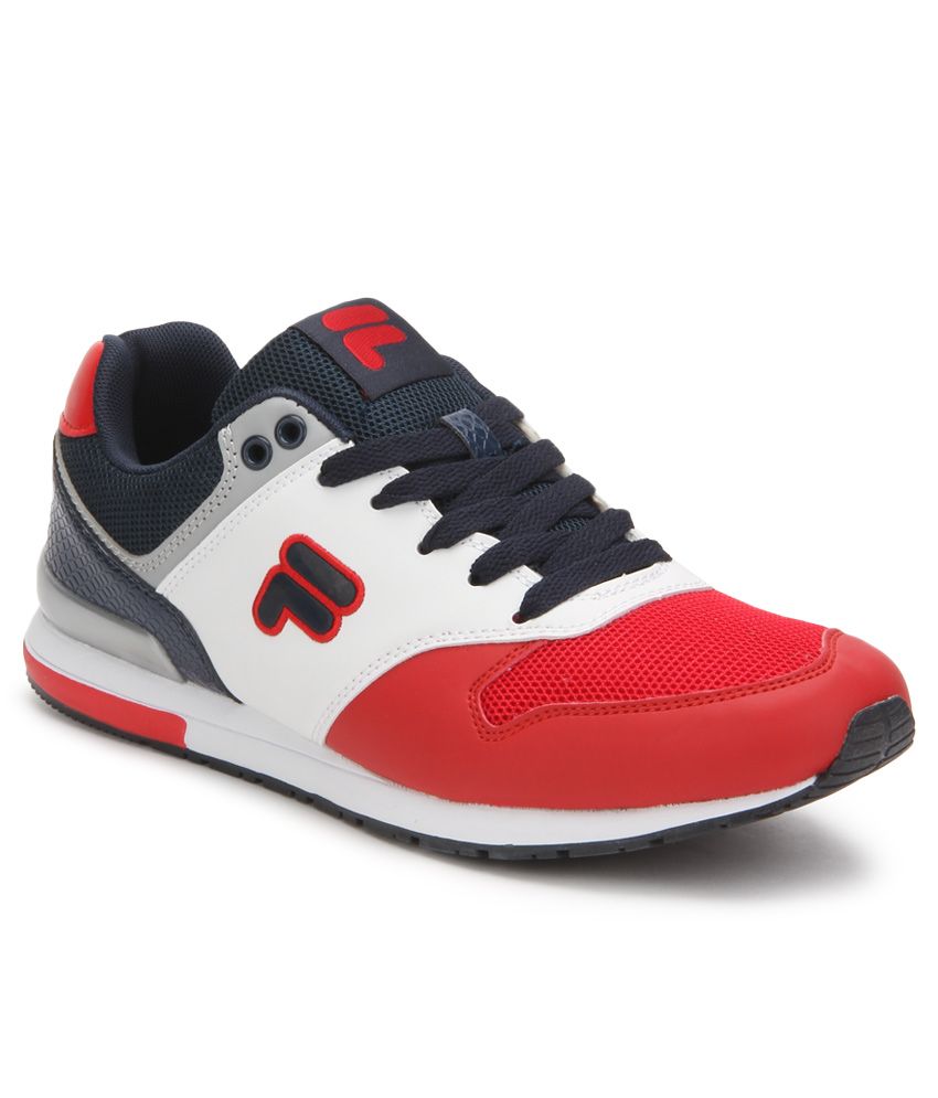 mens red fila shoes