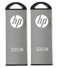 HP V220W USB 2.0 Combo of 16 GB and 16 GB Utility Pendriv...