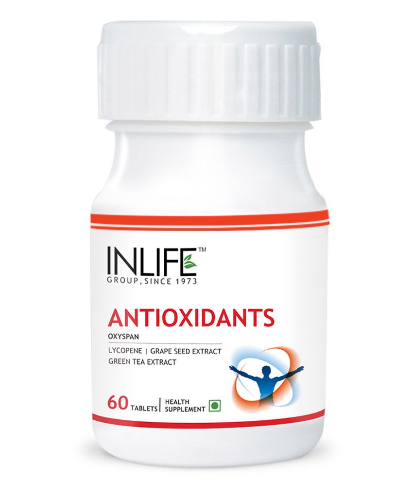 INLIFE Antioxidants, 60 Tablets with Lycopene, Immune Booster