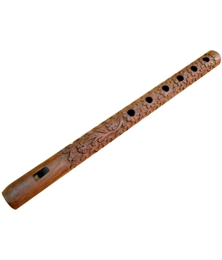 Zitter Brown Wooden Flute Buy Zitter Brown Wooden Flute Online at Best