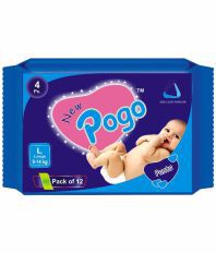 New Pogo White Diaper - Pack of 12