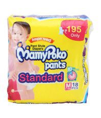 Mamy Poko Pants Medium Standard Diaper - 18 Piece (7 - 12 Kg)