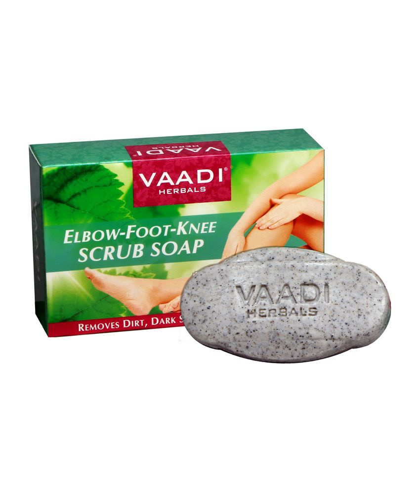 Vaadi Herbal ElbowFootKnee Scrub Soap with Almond & Walnut Scrub Buy