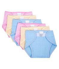 Baby Joy Multicolour Cotton Soft Nappies - Pack of 6