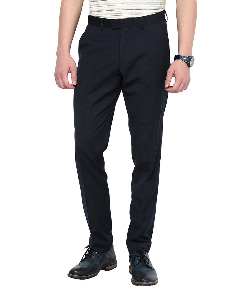 navy slim fit pants