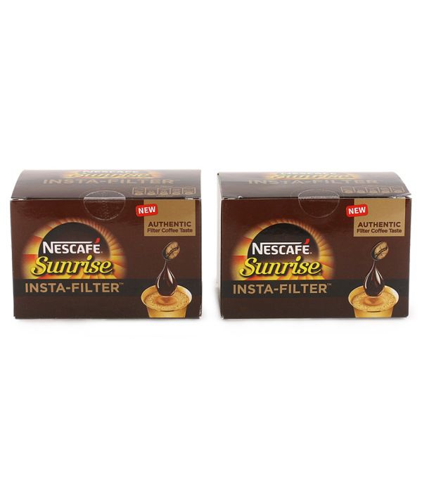 For 85/-(29% Off) Nescafe Sunrise Insta - Filter 15x1.6g pack Pack of 2 at Snapdeal