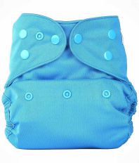 Bumberry Blue Diaper Cover with One Bamboo Insert