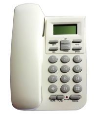Inovera Landline caller id phone Corded Landline Phone White