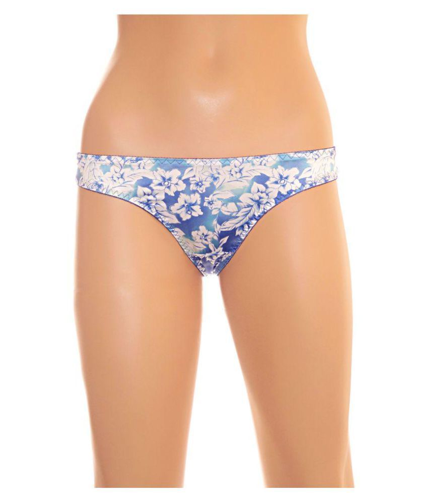 Buy Godinattire Floral Print Silk Thong Blue Online At Best Prices In