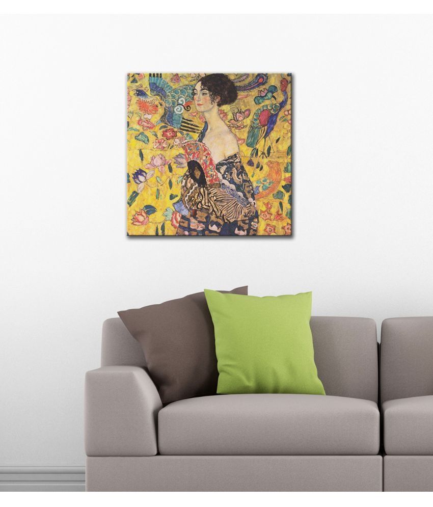 Tallenge Gustav Klimt Lady With A Fan Canvas Art Prints Without Frame