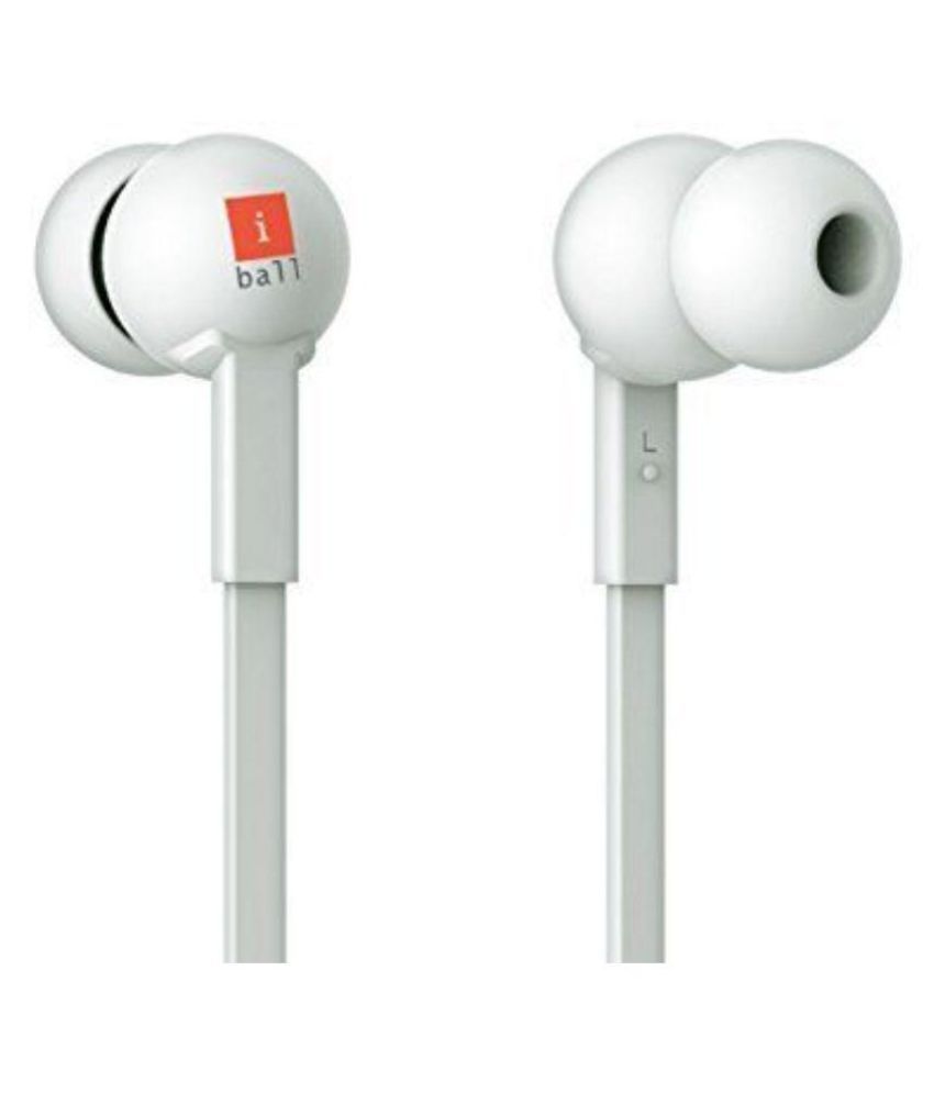 IBall COLORSTICK Ear Buds Wired Earphones With Mic White Buy IBall