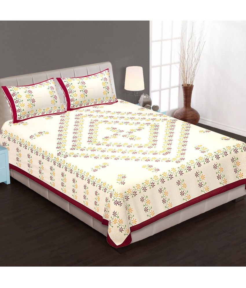 Bedding Bazar King Cotton Multicolor Printed Bed Sheet Set Of Buy