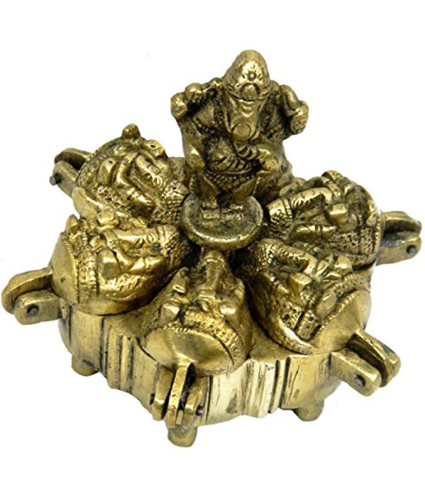 Pure Brass Metal Ganesh Kankawati Statue In Fine Finishing And