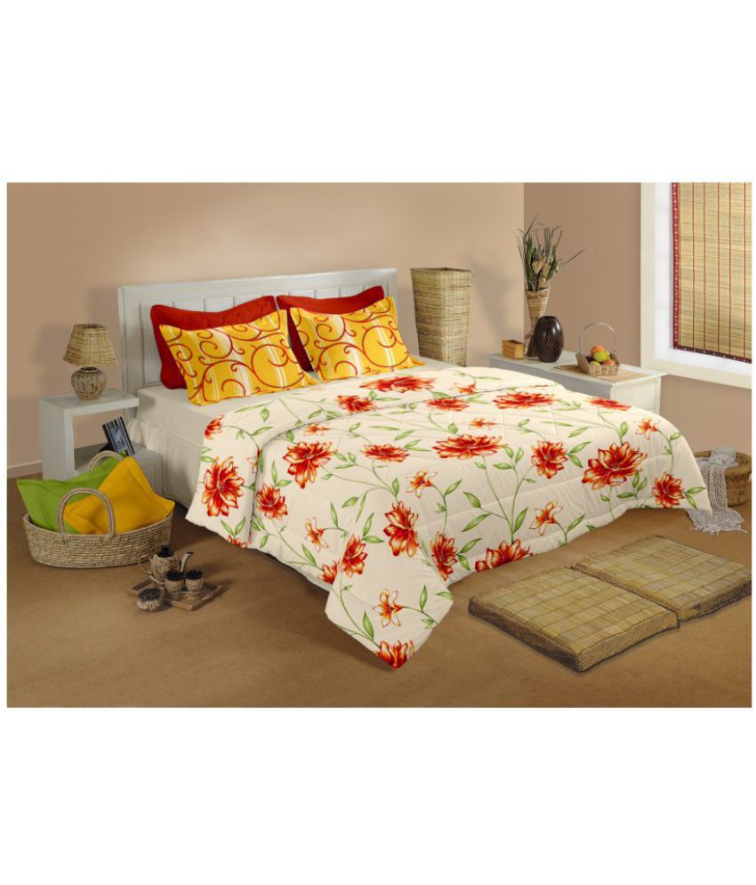 Raymond King Cotton Multicolor Floral Bed Sheet Set Of 3 Buy Raymond