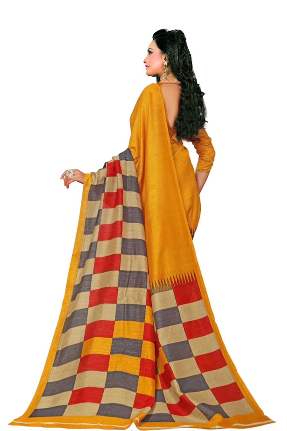 Sanskriti Designers Yellow Bhagalpuri Silk Saree Buy Sanskriti