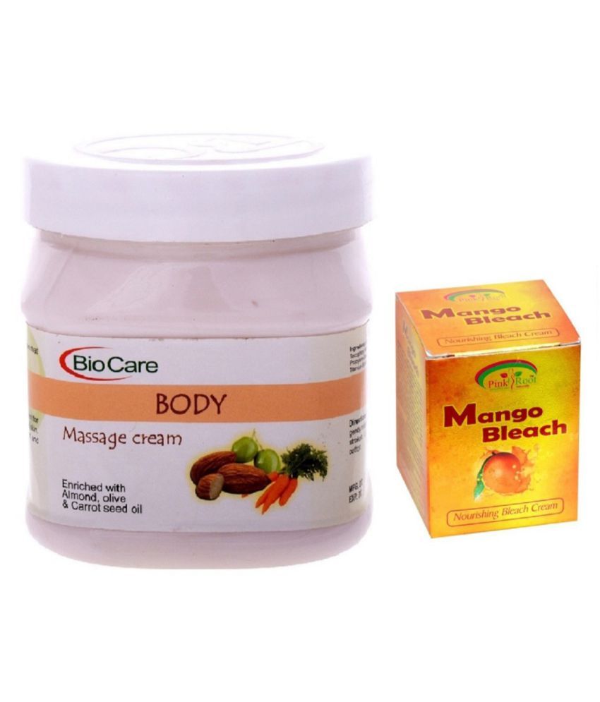 Pink Root Mango Bleach 43gm With Biocare Body Massage Cream 500gm Day