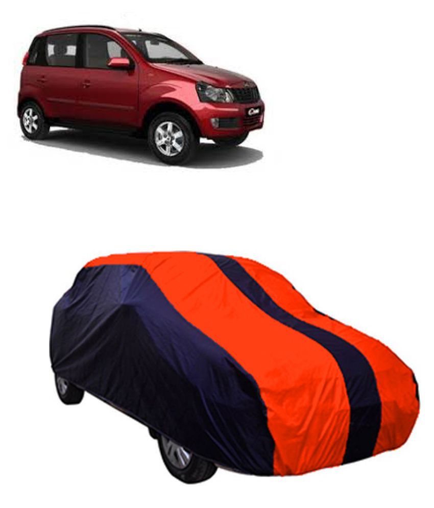 QualityBeast Mahindra Scorpio 2014 2015 Car Body Cover Orange Blue