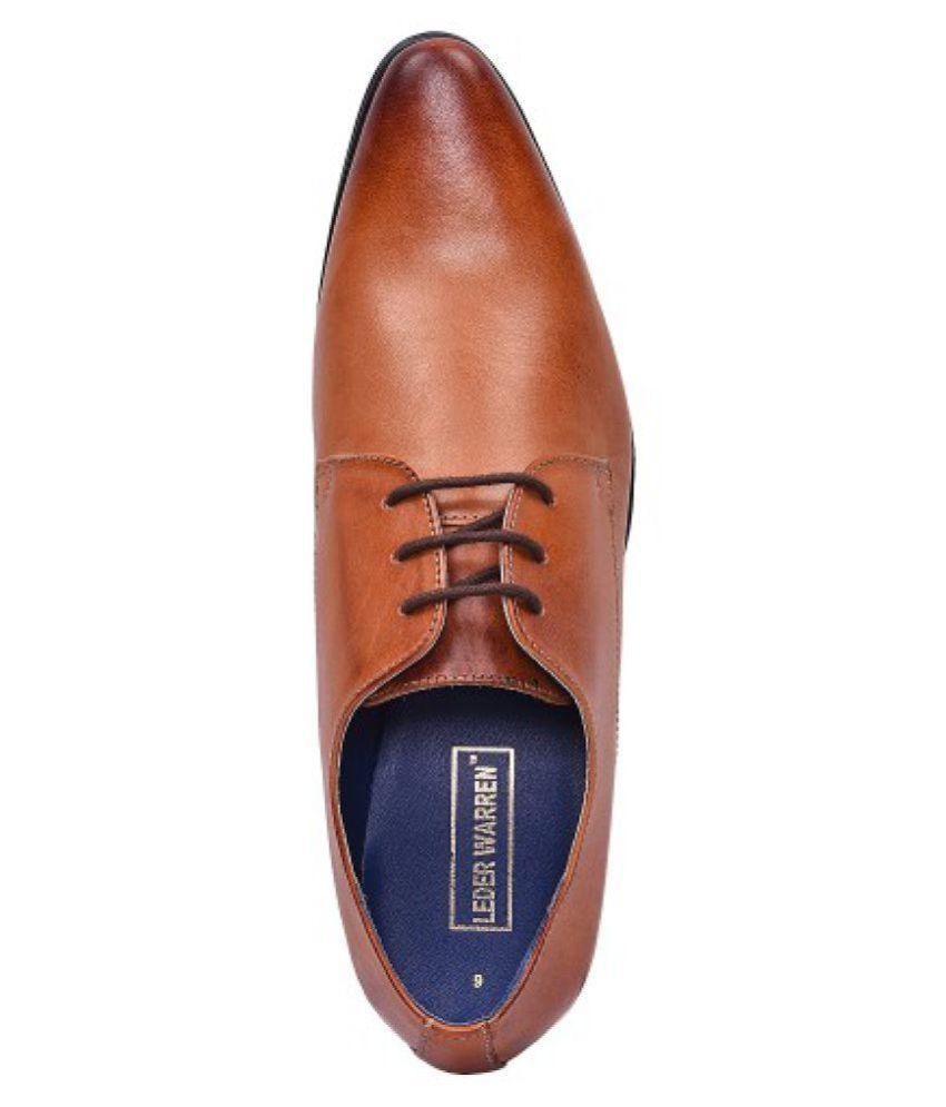 Leder Warren Derby Genuine Leather Tan Formal Shoes Price In India Buy