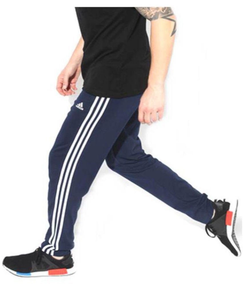 Adidas Navy Polyester Trackpants Buy Adidas Navy Polyester Trackpants