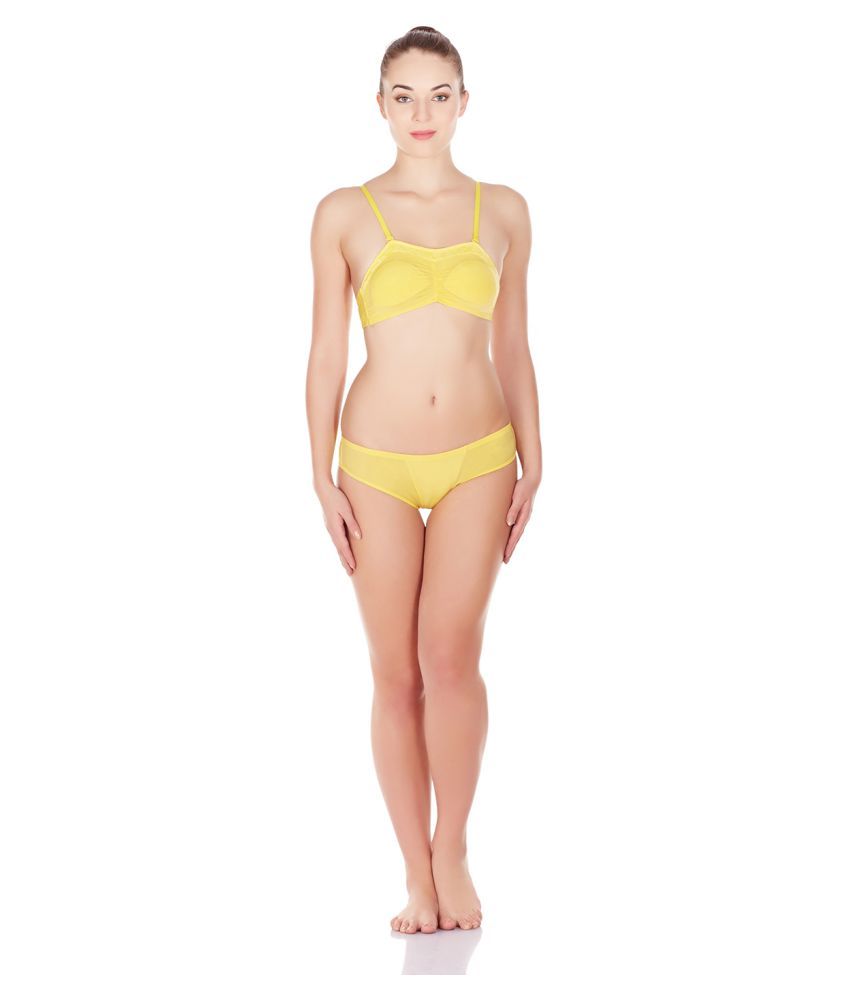 Buy La Intimo Nylon Yellow Bikini Online At Best Prices In India Snapdeal