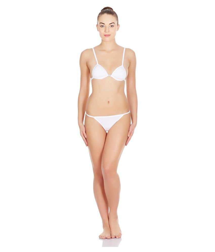 Buy La Intimo Polyester White Bikini Online At Best Prices In India