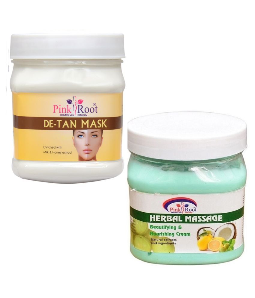 Pink Root Herbal Cream Gm With De Tan Face Mask Gm Pack Of Buy