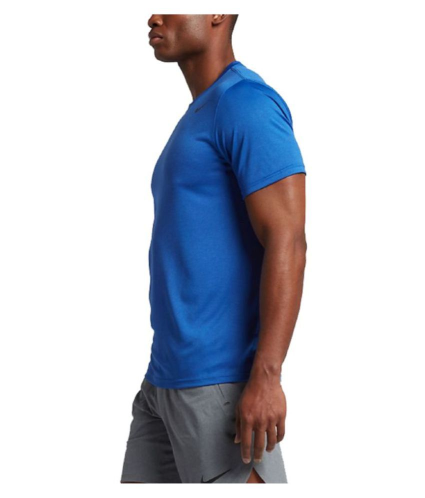 Nike Blue Polyester Lycra T Shirt Buy Nike Blue Polyester Lycra T