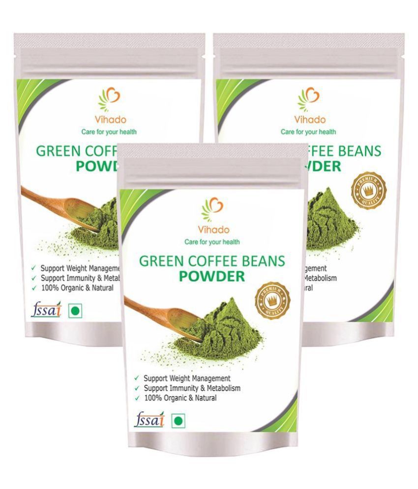 Vihado Green Coffee Powder Weight Loss Decaffeinated Unroasted Beans