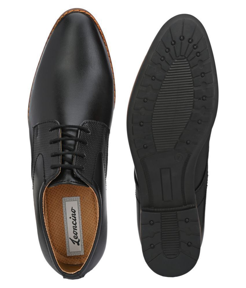 LEONCINO Derby Genuine Leather Tan Formal Shoes Price In India Buy