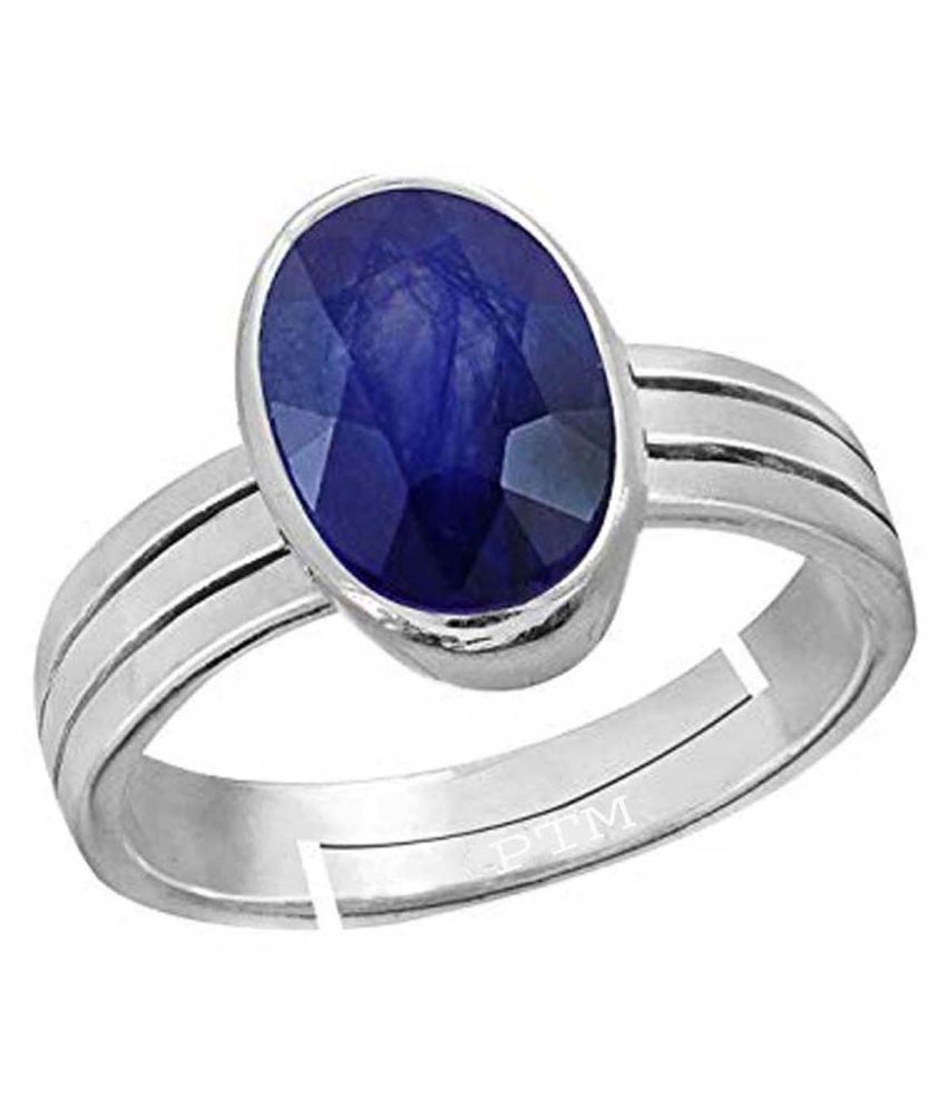 PTM Adjustable Ring Certified Natural Blue Sapphire 7 25 Ratti Or 6 60