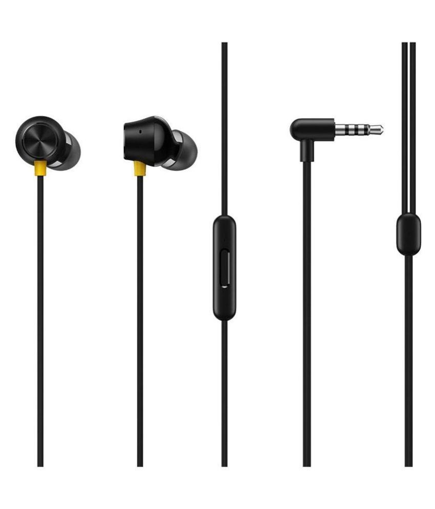 Realme Buds Neo Rma With Hd Mic Wired Headset Black In The Ear