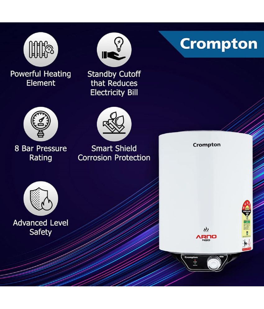 Crompton 15 Ltr Arno Neo Storage Geysers White Price In India Buy