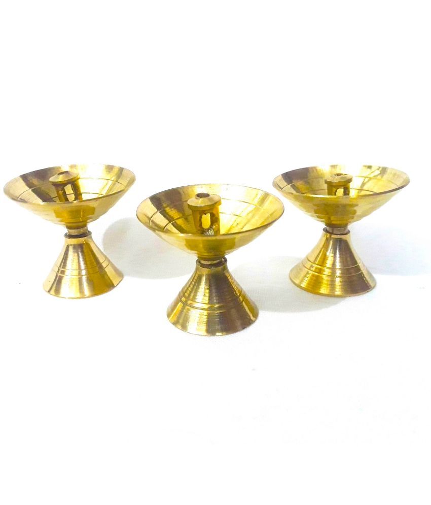 Eastern Handicrafts Brass Akhand Diya Pack Of 3 Buy Eastern