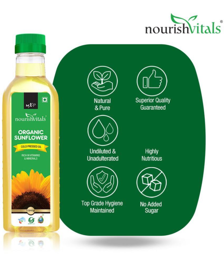 NourishVitals Organic Sunflower Cold Pressed Oil Rich In Vitamins