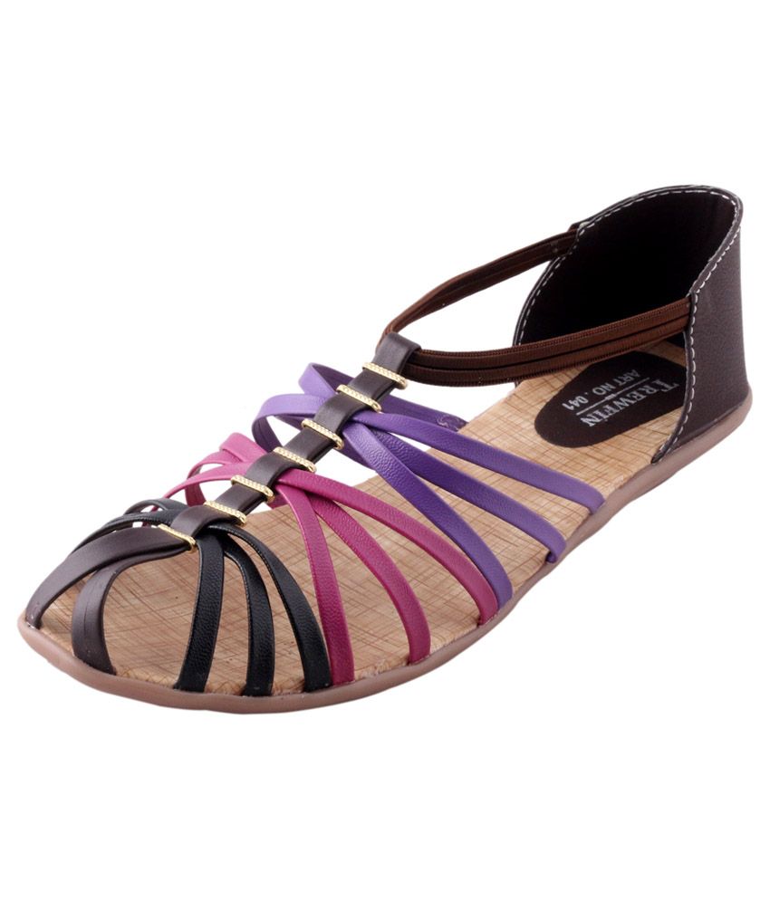 multicolor sandals flat
