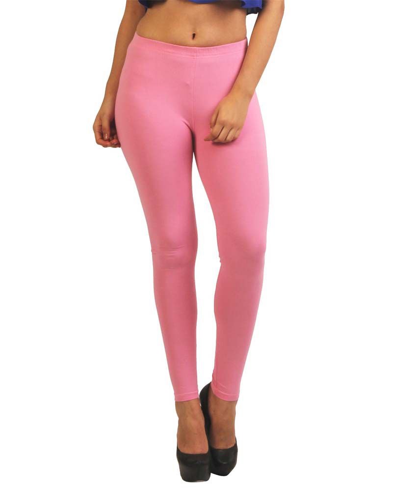 FRENCHTRENDZ Light Pink Cotton Leggings - Buy FRENCHTRENDZ Light Pink ...