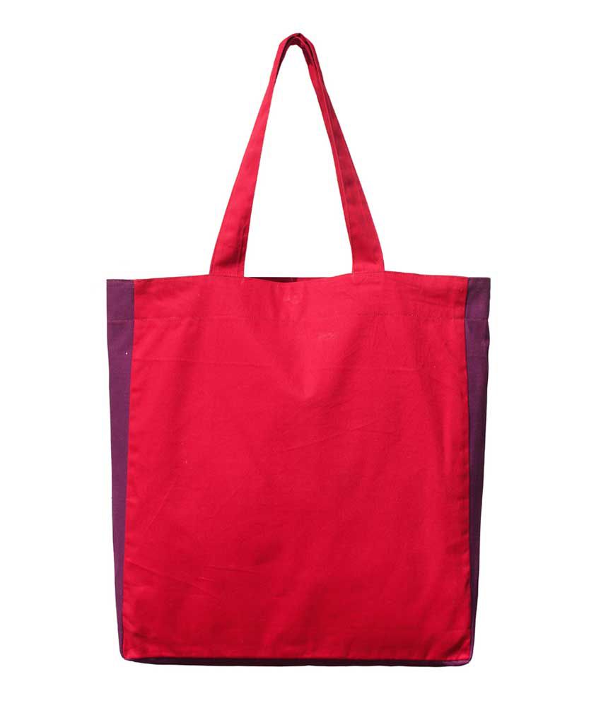 Fatfatiya Red Canvas Tote Bag - Buy Fatfatiya Red Canvas Tote Bag ...