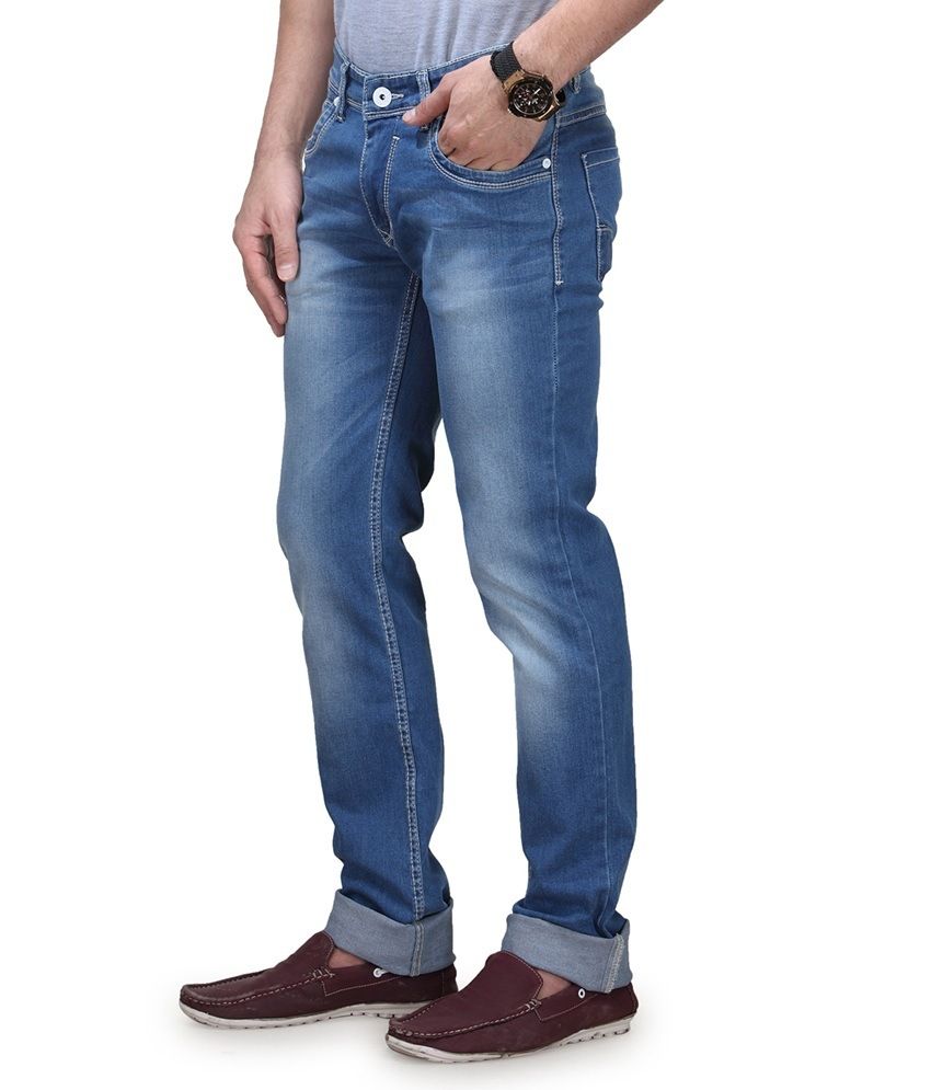 blue tapered jeans