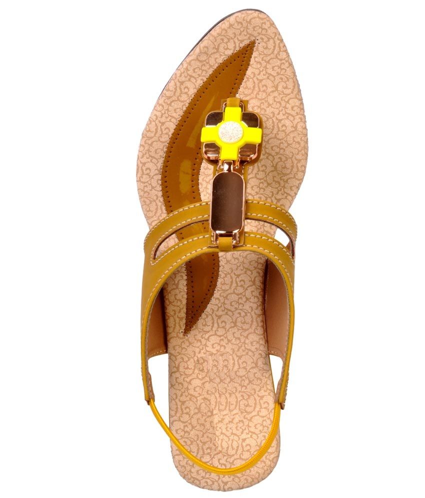 yellow heeled sandals