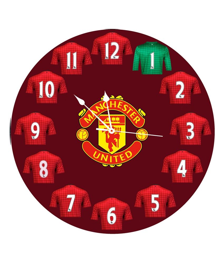 10 Am Red Acrylic Manu Jersey Wall Clock Buy 10 Am Red Acrylic Manu Jersey Wall Clock At Best Price In India On Snapdeal