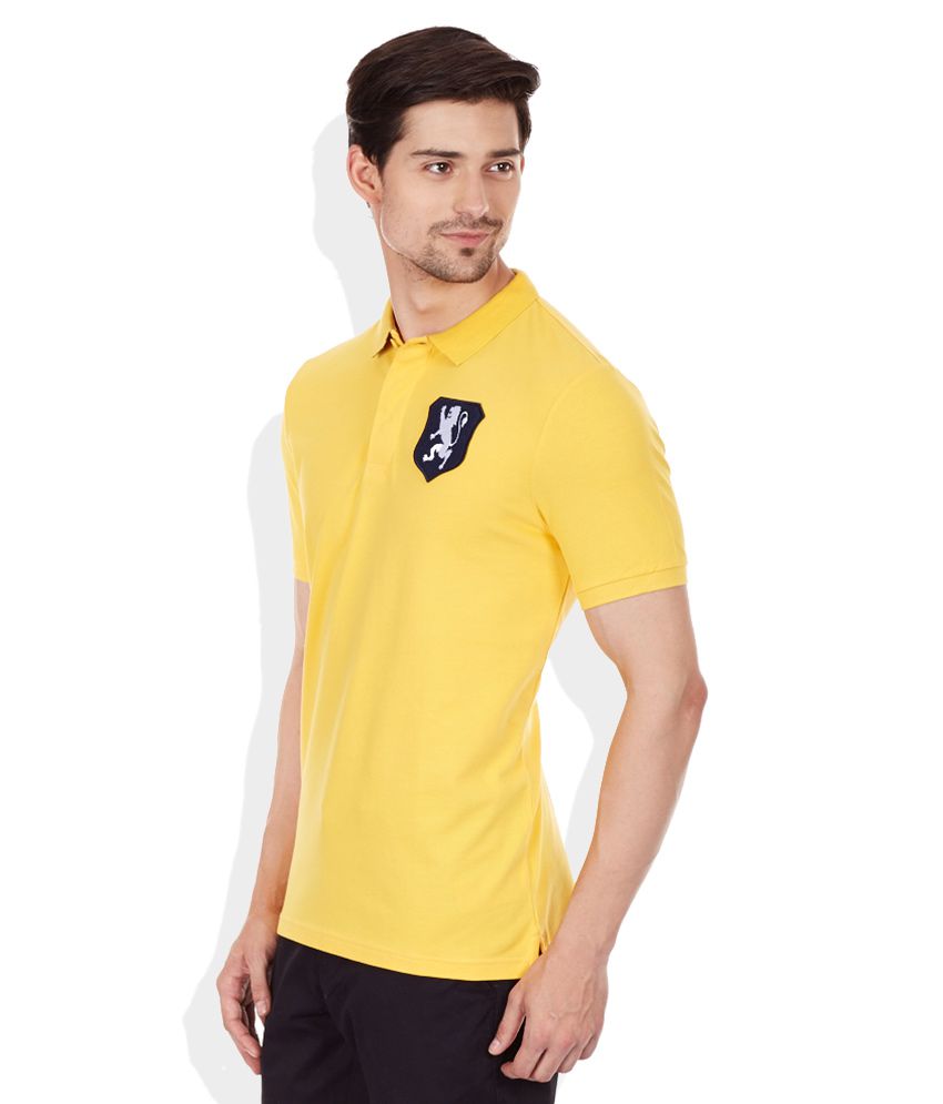 Giordano YELLOW Polo Neck T Shirt - Buy Giordano YELLOW Polo Neck T ...